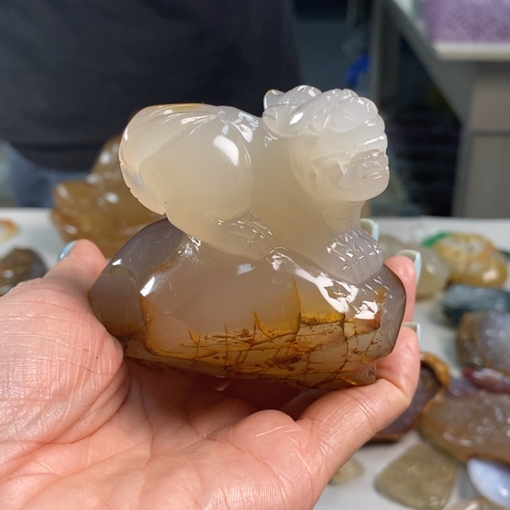 玛瑙/玉髓未镶嵌吊坠(不含链)