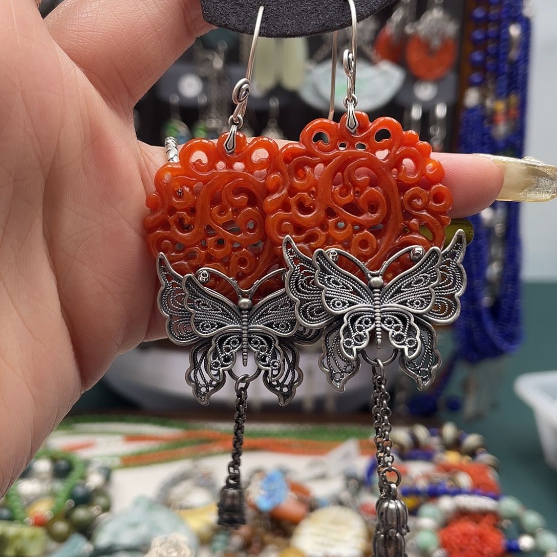 翡翠耳饰未镶嵌?****?饰品