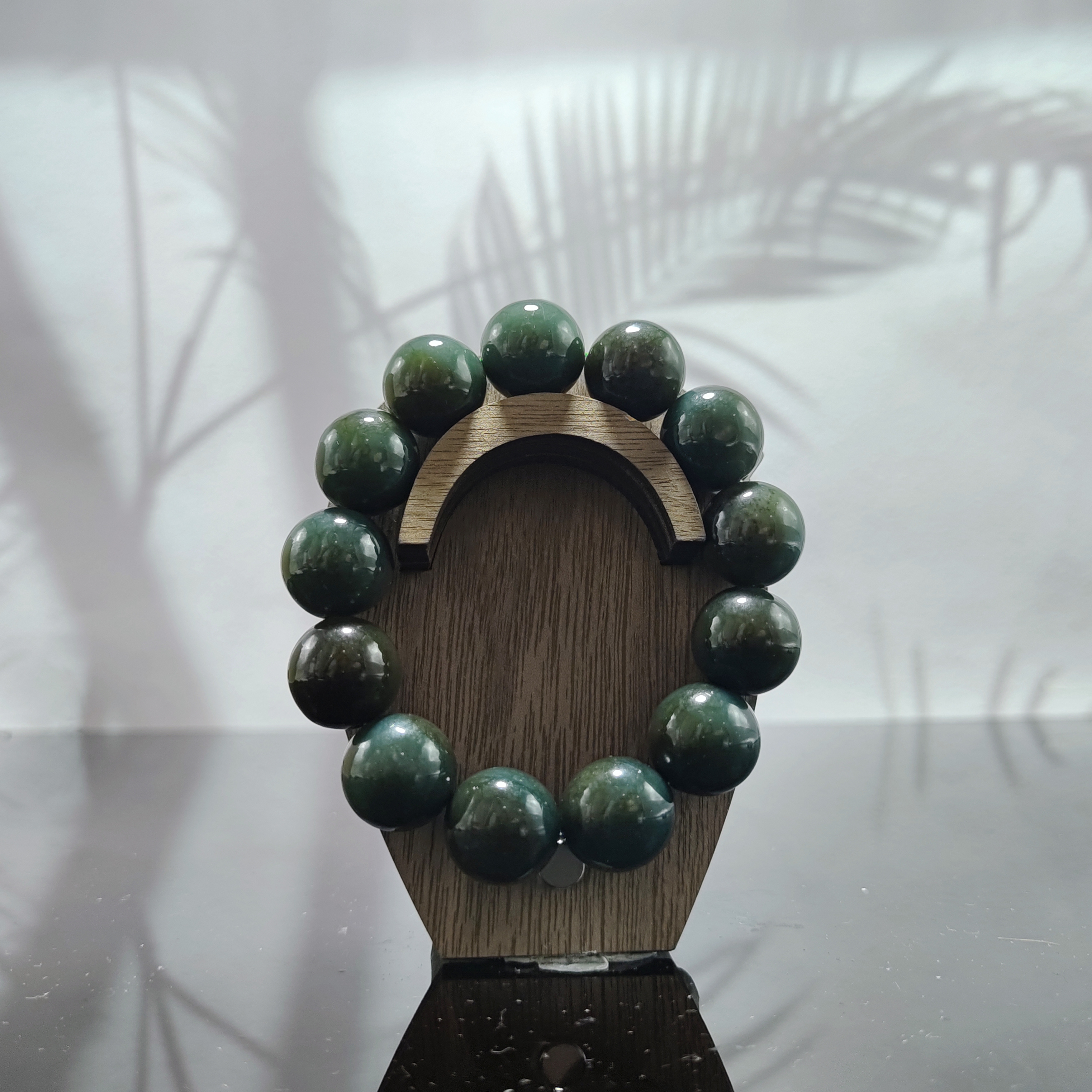 R和田玉圆珠手串（卡18）3709