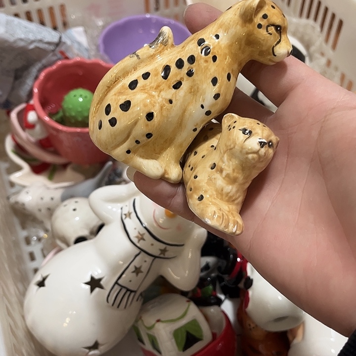 陶瓷微瑕摆件介意慎拍掉色