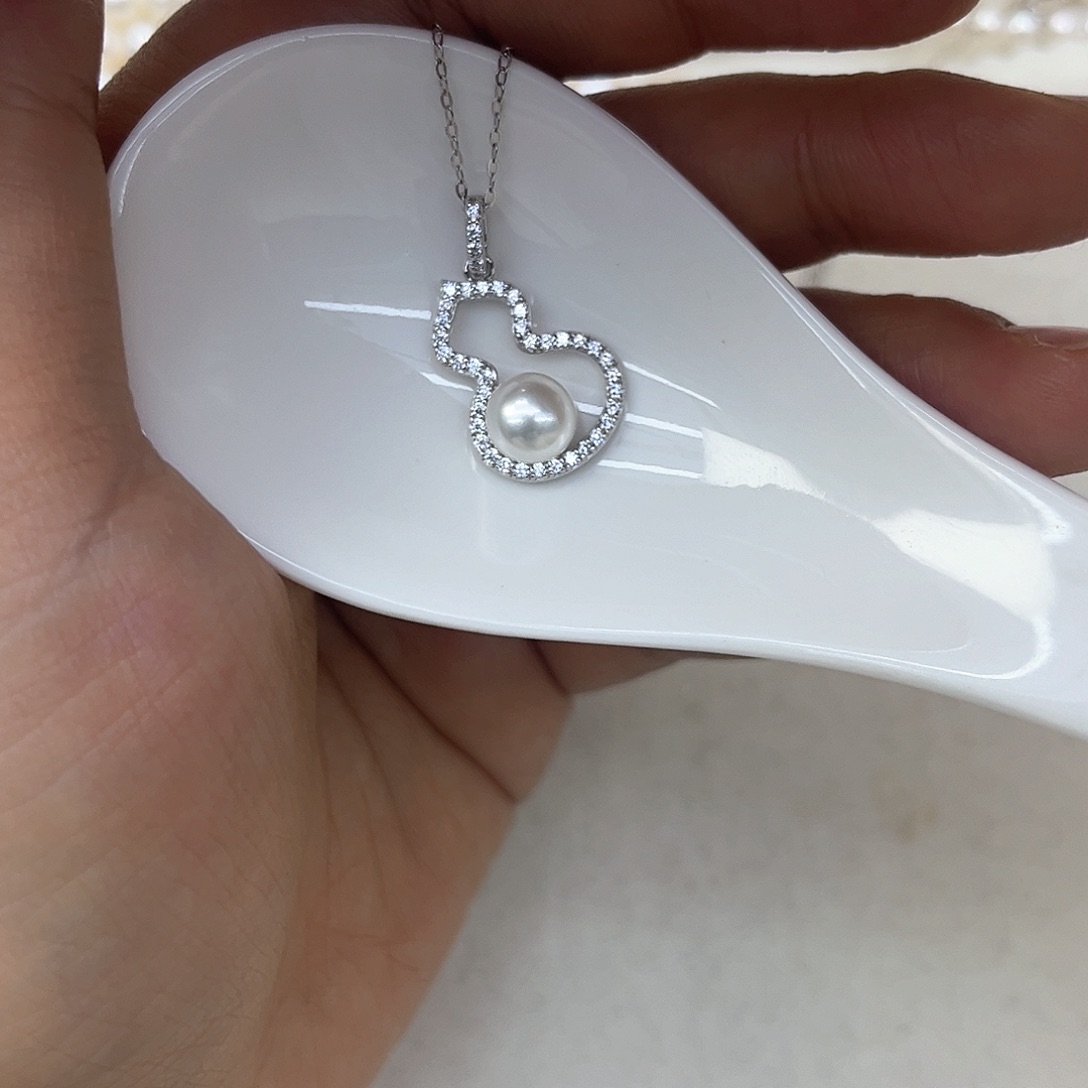 淡水珍珠颈饰银S925镶嵌