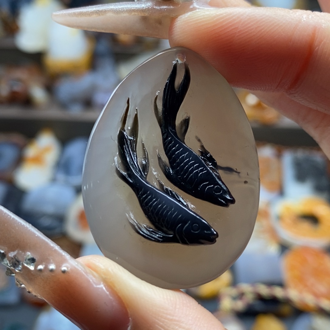 玛瑙/玉髓未镶嵌吊坠(不含链)