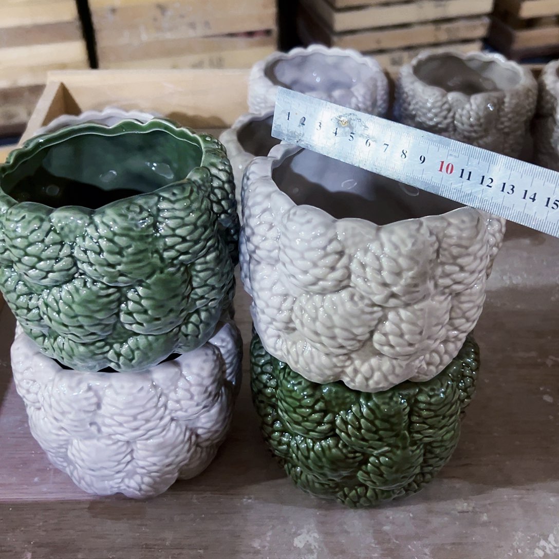 有孔外贸尾单陶瓷花盆凑单10米包邮