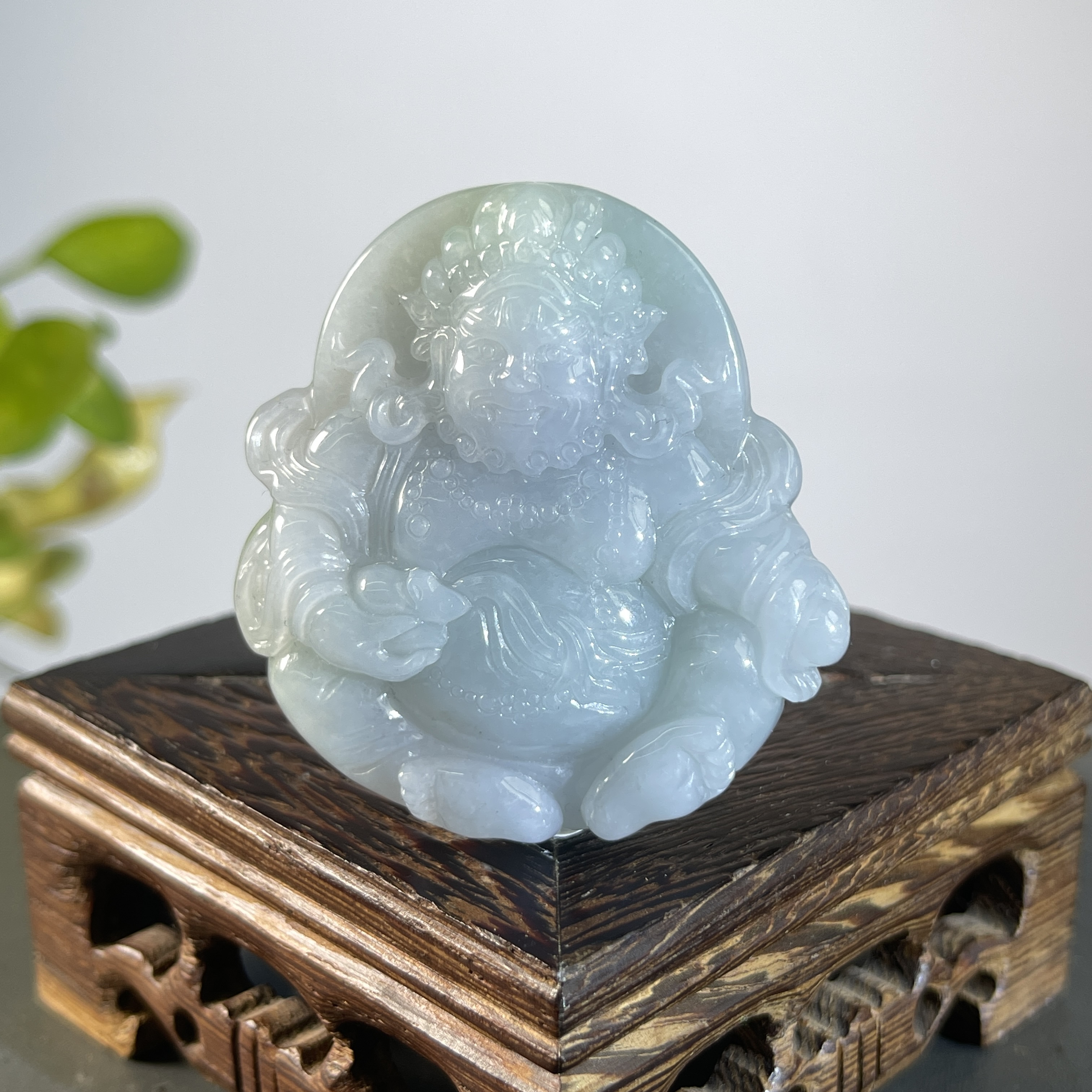 JXB11-82 天然缅甸A货翡翠  黄财神