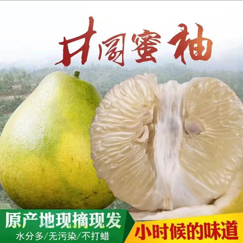 正宗江西吉安井冈蜜柚金沙柚皮薄脆甜多汁无酸纯甜柚子原生态种植