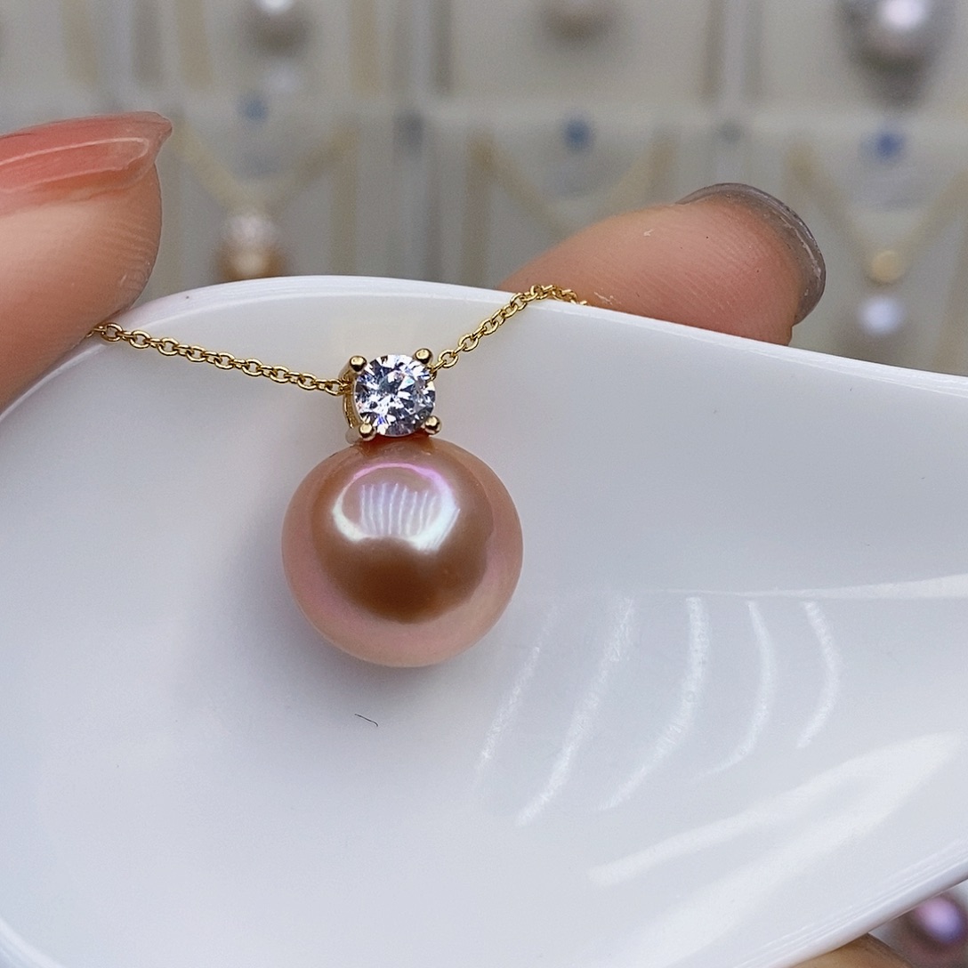 淡水珍珠颈饰银S925镶嵌