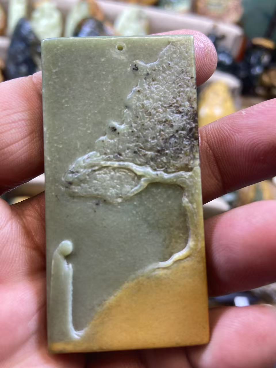 析木河磨玉玉椴树林悟道吊坠