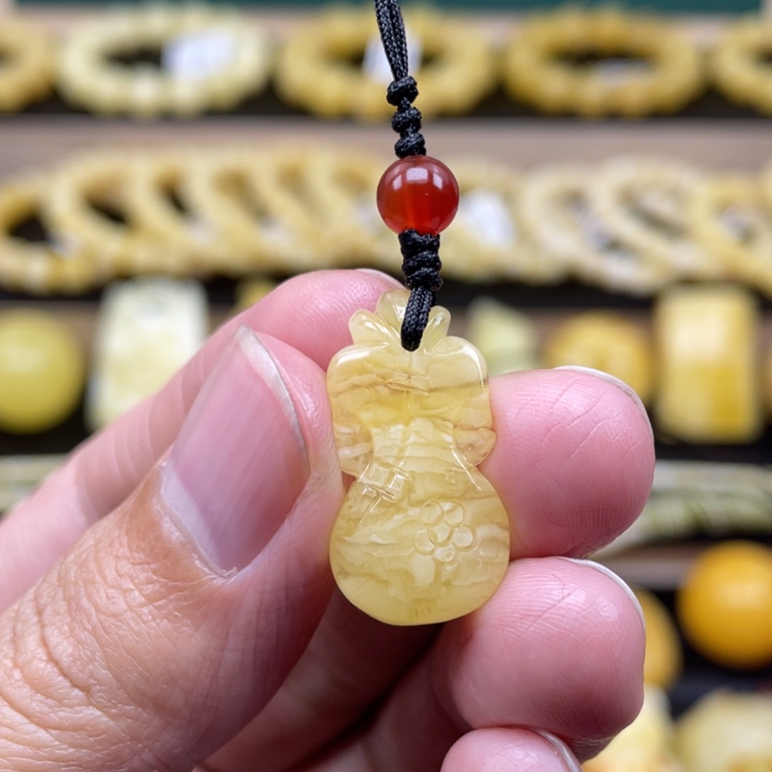 琥珀裸石未镶嵌琥珀蜜蜡