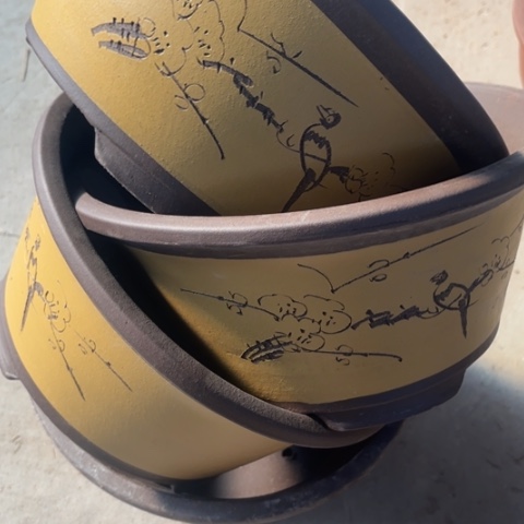 紫砂花盆100-4。100-4