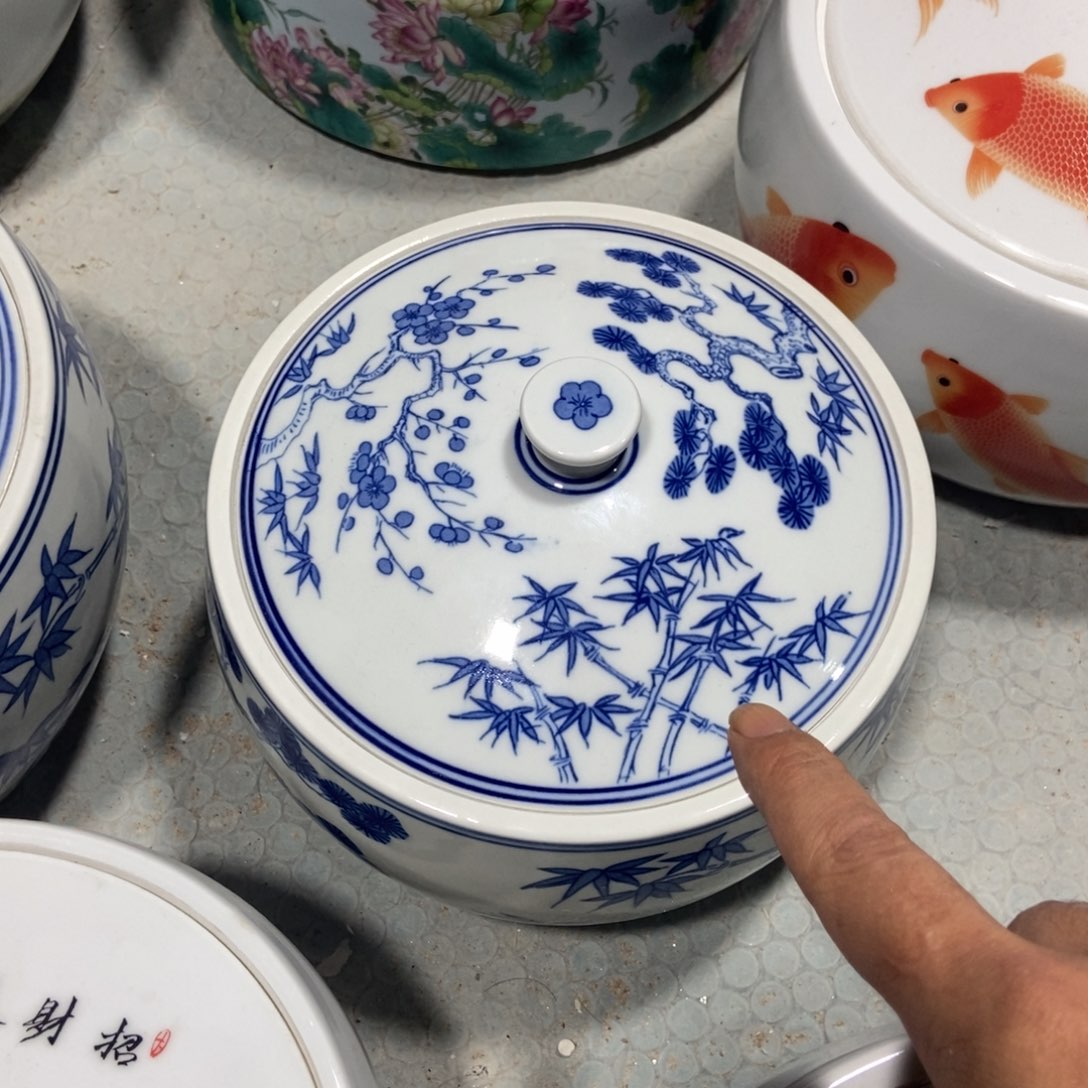 瓷片景德镇陶瓷罐3斤