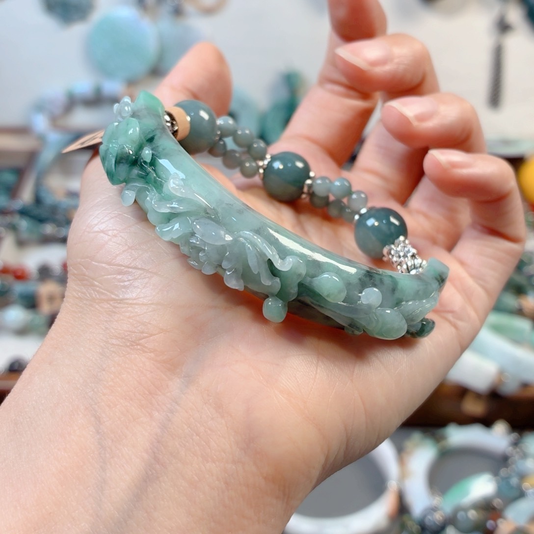 未镶嵌手链翡翠雨*雨手串