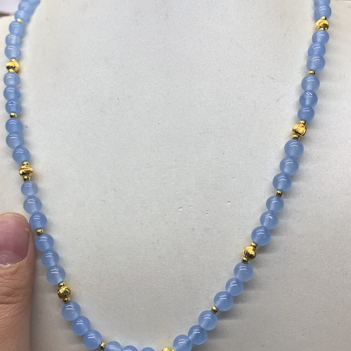 合金颈饰玛瑙/玉髓吊坠