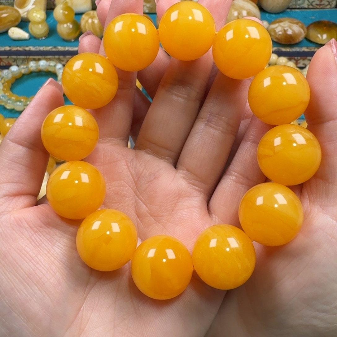 琥珀未镶嵌手链同料