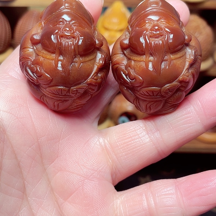 手串/手链橄榄核玉华财神