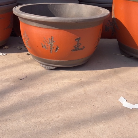 紫砂花盆口径55的圆盆一个