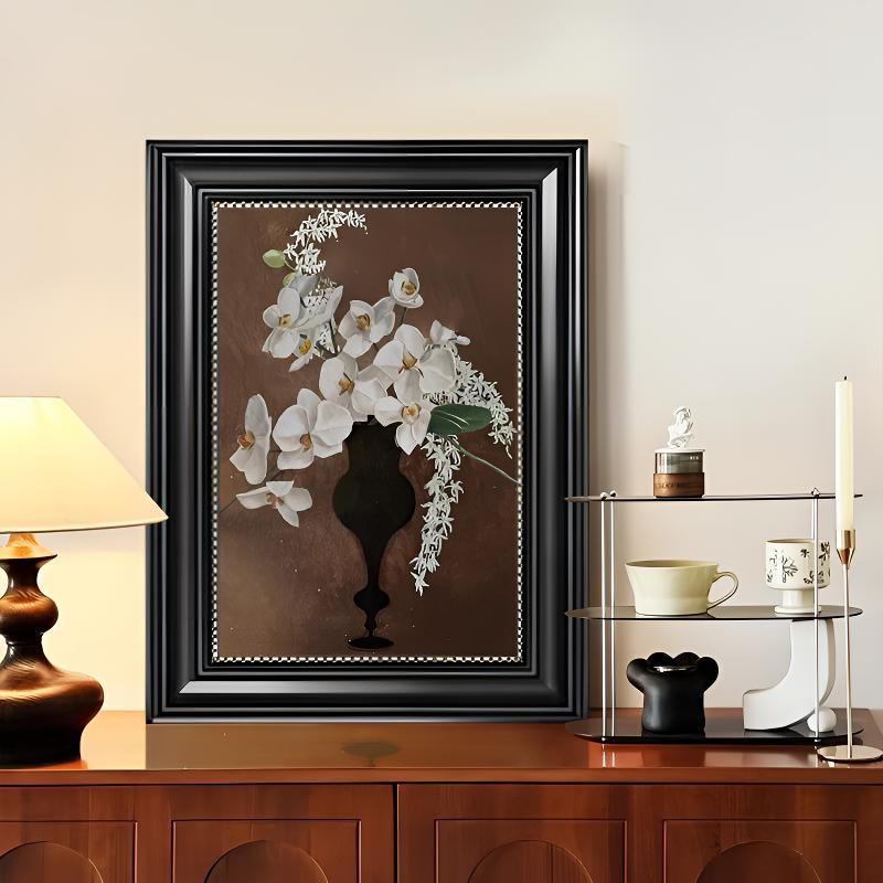 花团锦簇中古风美拉德花卉装饰画复古高级感桌面摆画走廊挂画花卉