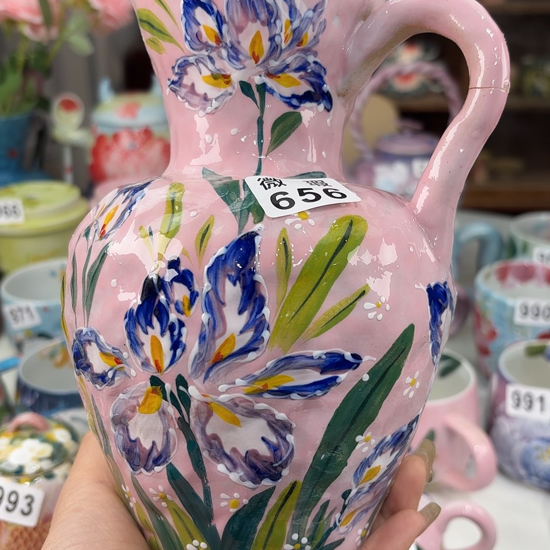 瓷片景德镇手绘高温釉下彩陶瓷茶具