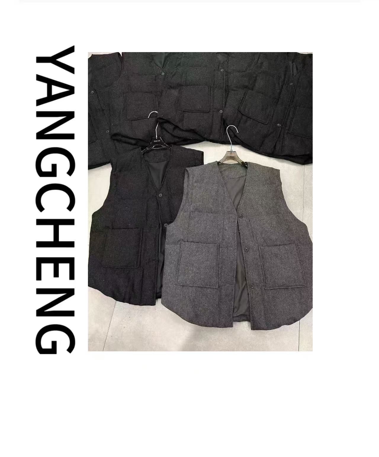 【YC-羽绒马甲】时尚户外休闲灰色秋冬冬季百搭