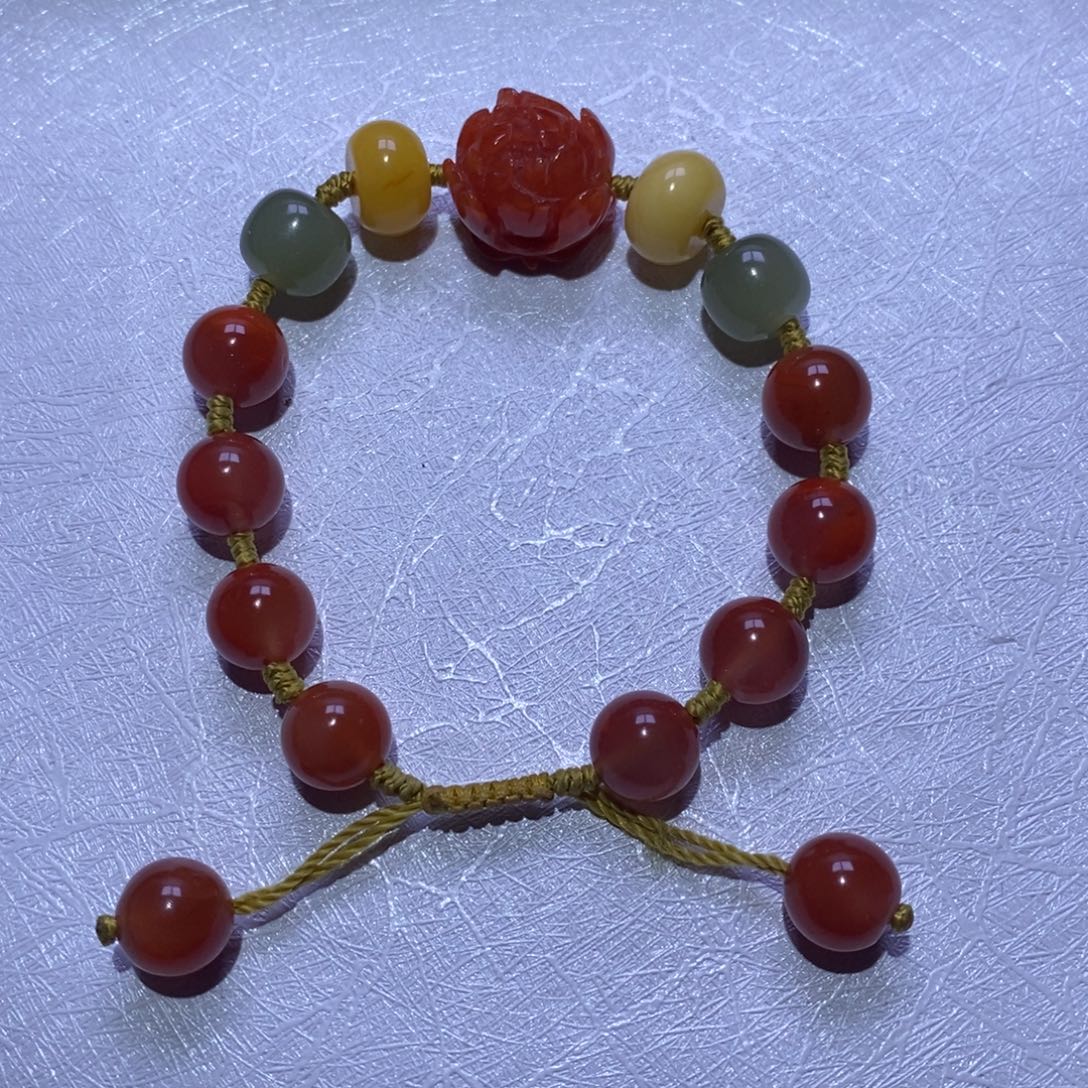 南红玛瑙未镶嵌手链