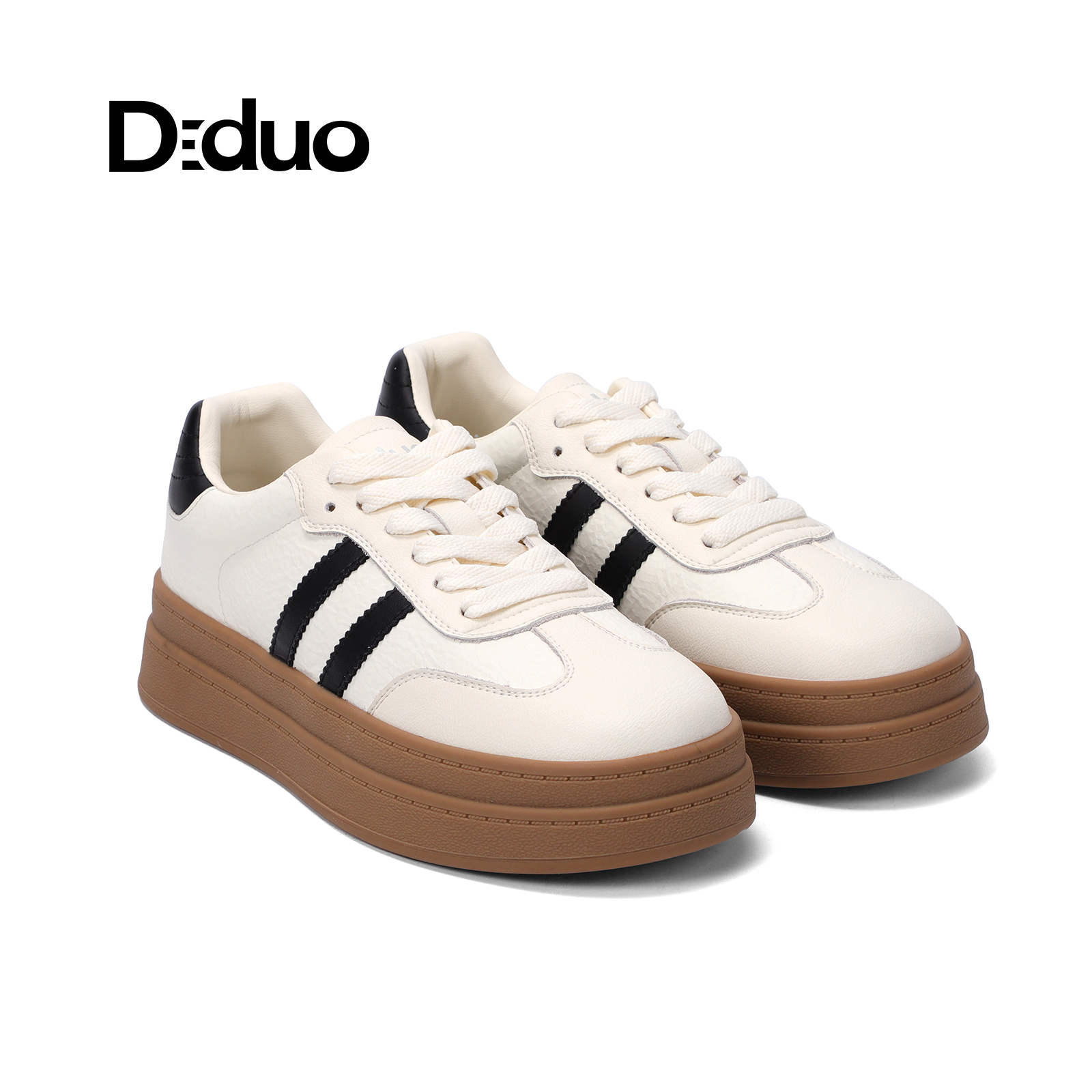 迪朵【厚底德训】迪朵女鞋内增高简约软底休闲德训鞋D7C9D905363