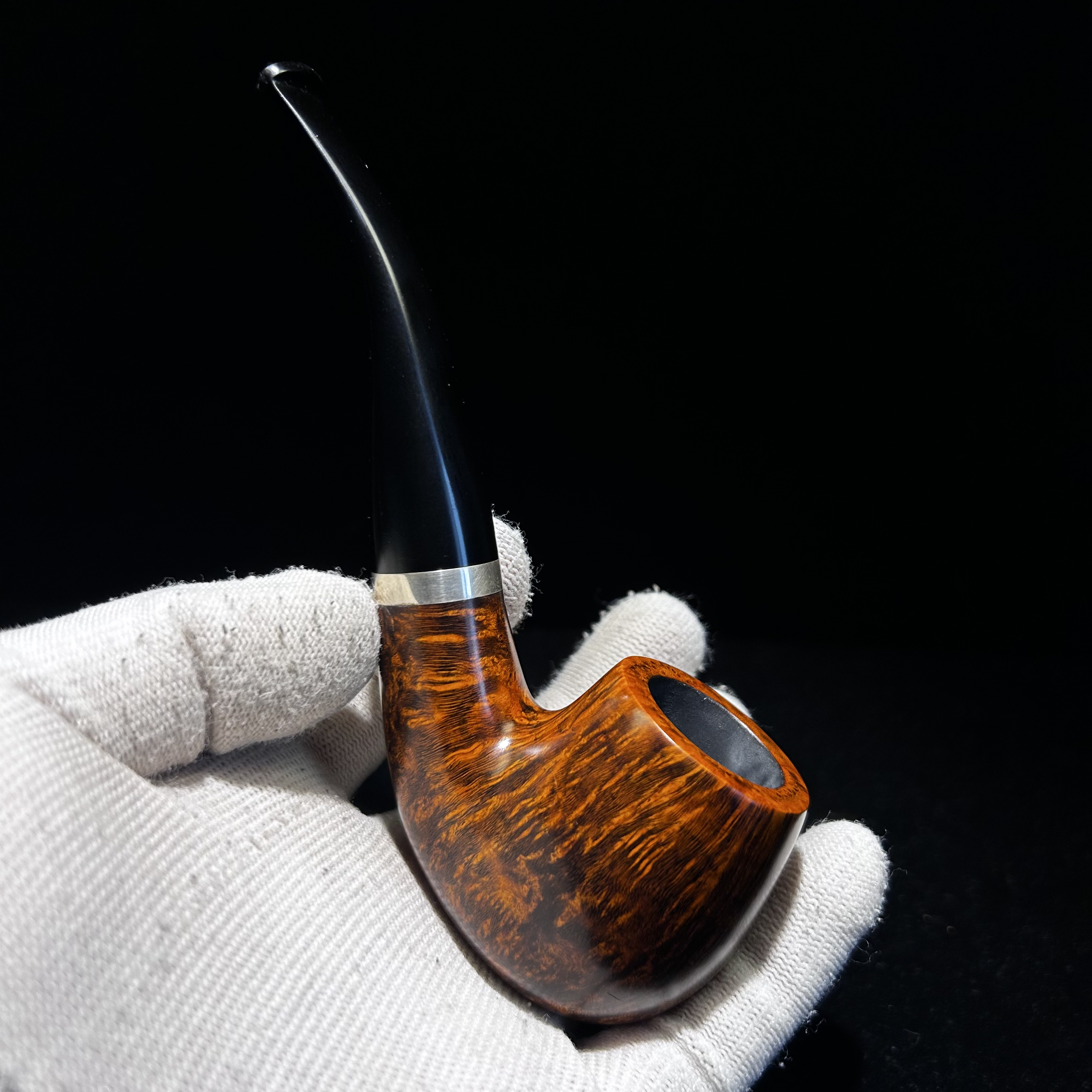 《福尔摩斯》经典弯斗.925银饰项圈.叼斗.