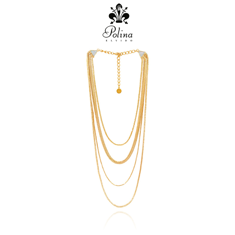 AZLOOK 项链 【意大利进口】POLINA ELVIDO威尼斯之恋叠戴蛇骨项链