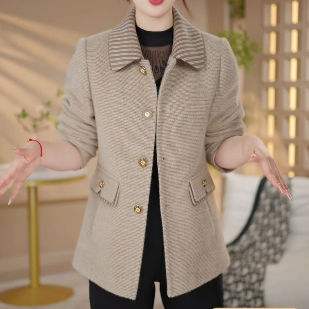 年轻妈妈秋装小香风外套2025新款气质开衫中老年女装洋气西装上衣