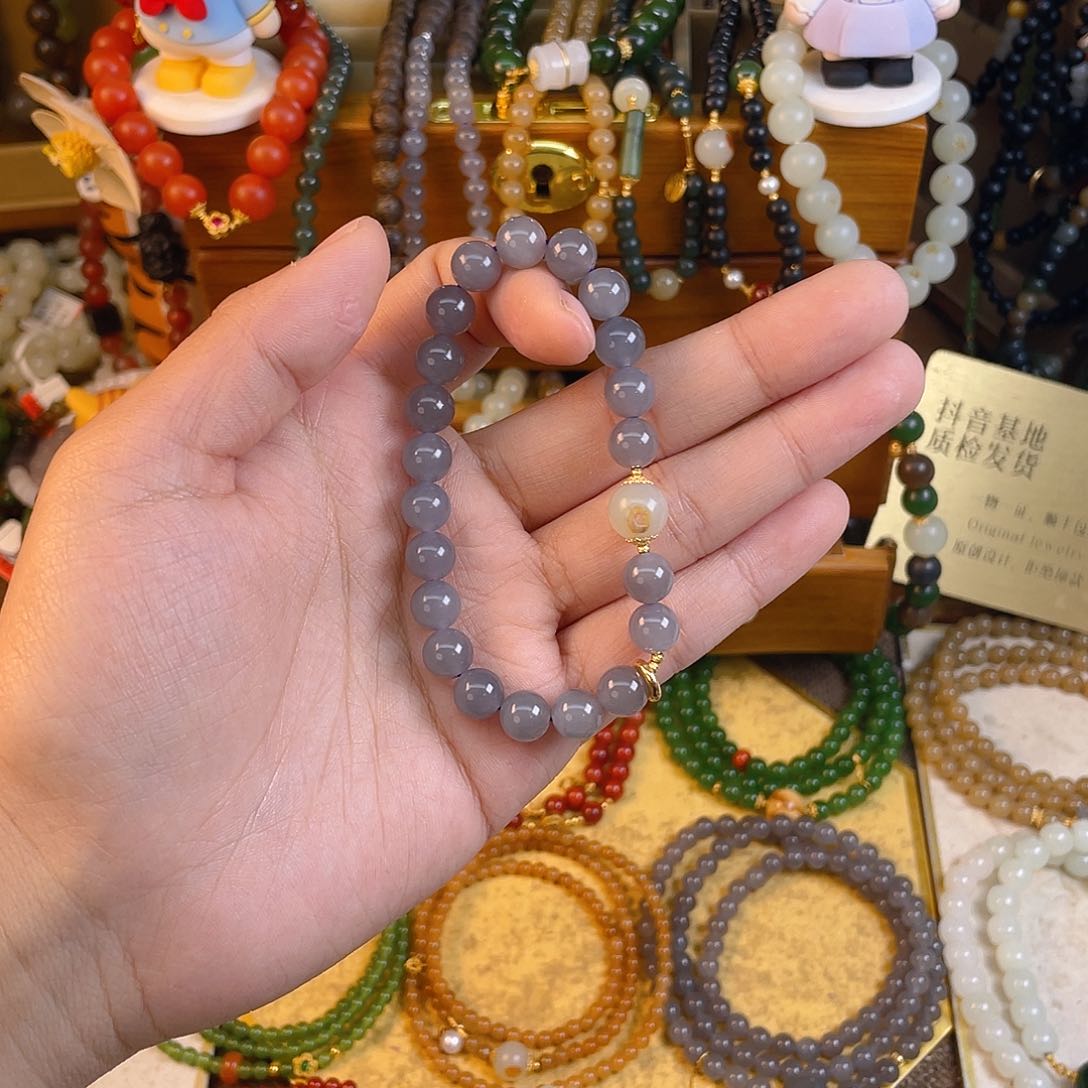 和田玉单圈手串未镶嵌