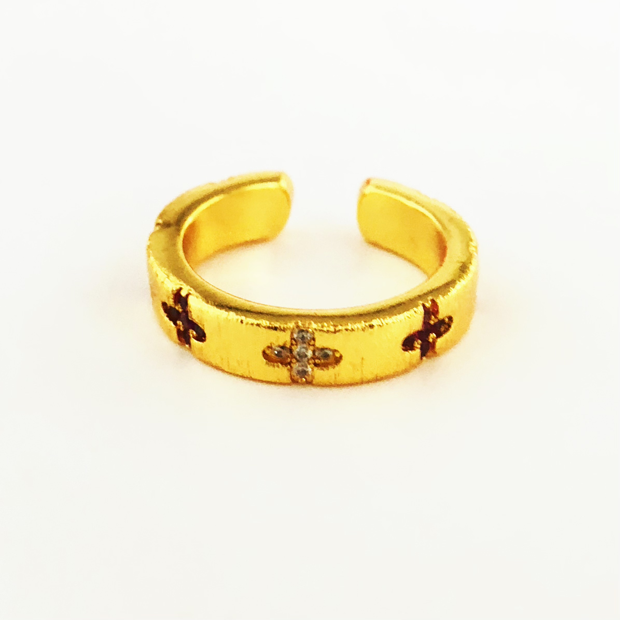 精品镶钻四叶戒指