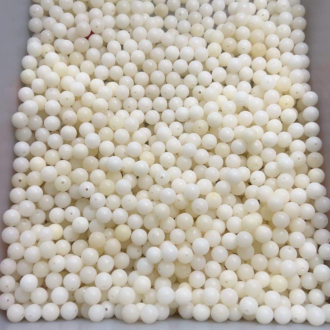 菩提根/象牙果吊坠卡10微瑕素白圆100颗