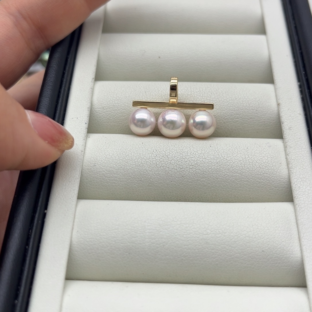 海水珍珠银S925镶嵌吊坠(不含链)