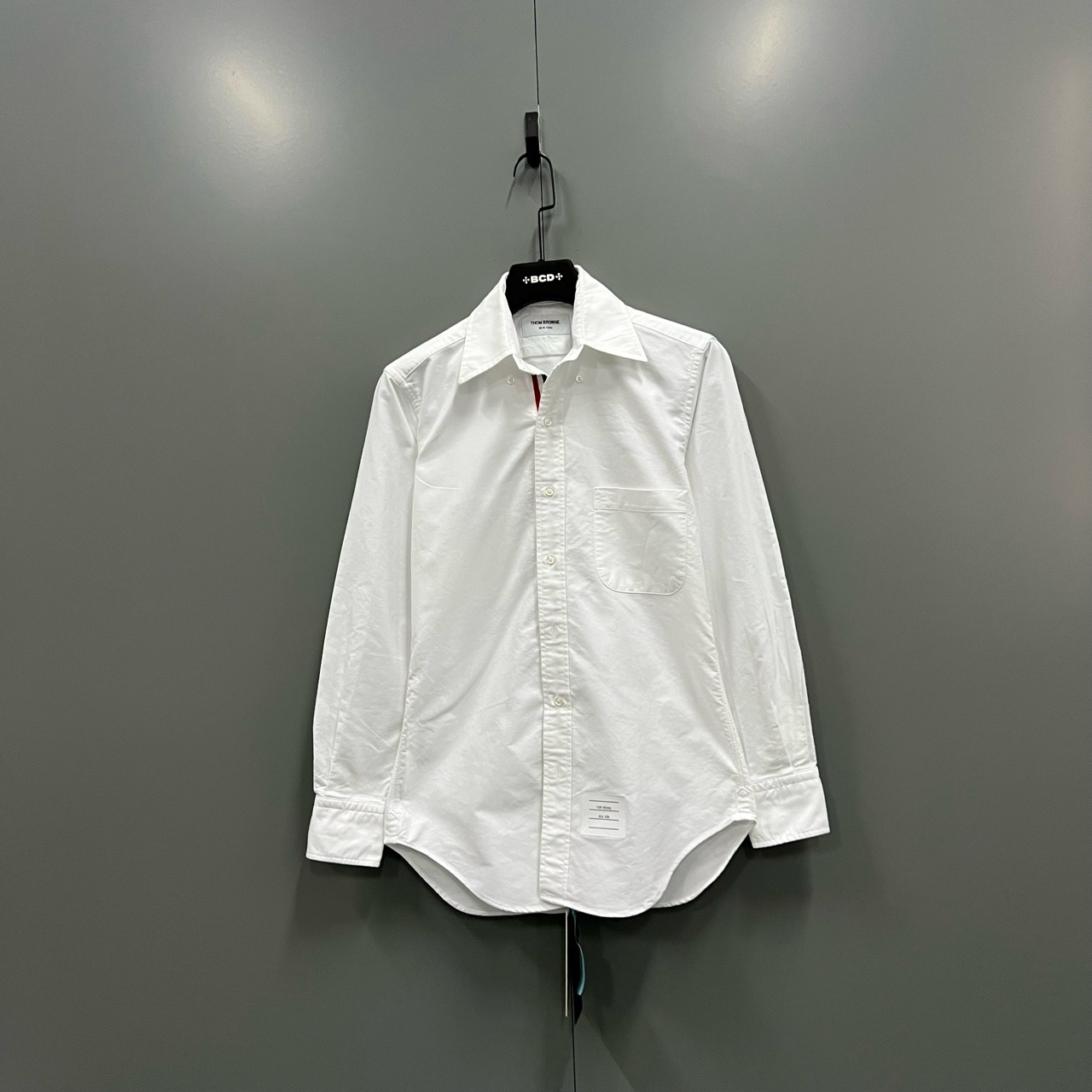 95新 THOMBROWNE 728 白色翻领长袖衬衫 0码 205481 