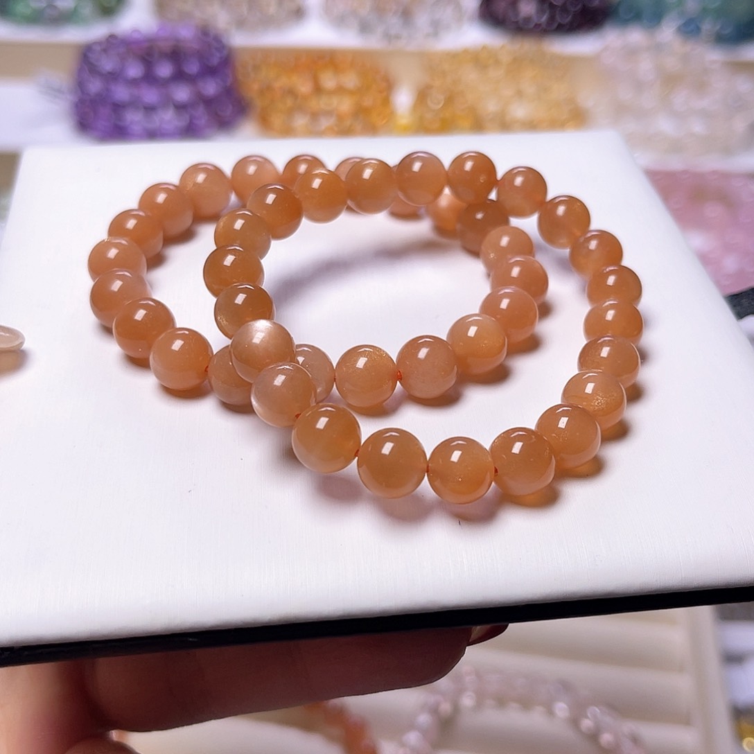 水晶手串未镶嵌爱****こ天然水晶8mm*2