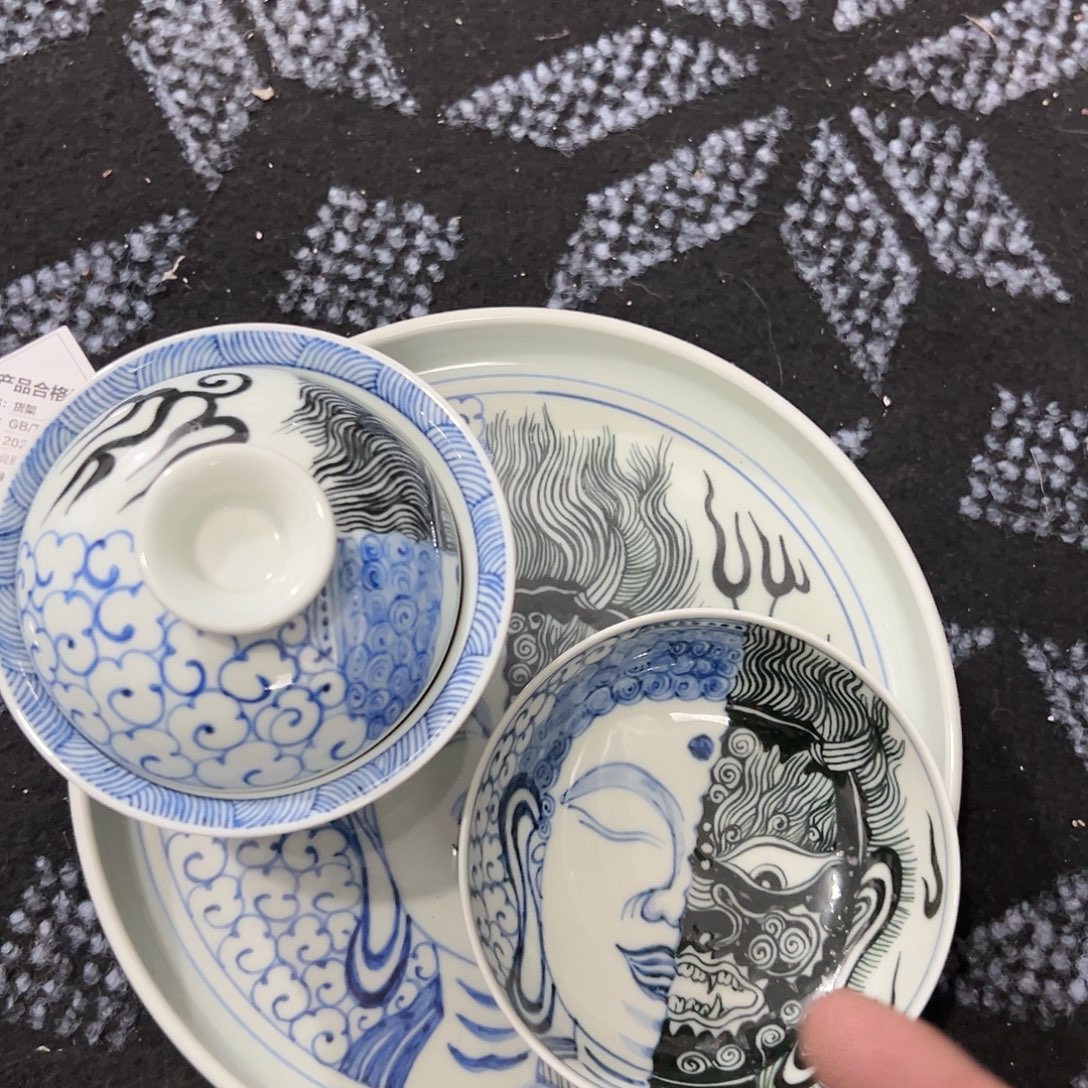 丽***头陶摆件景德镇手工手绘陶瓷