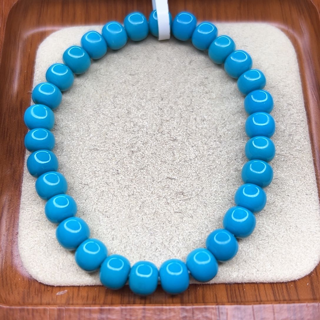 绿松石手链未镶嵌不***。