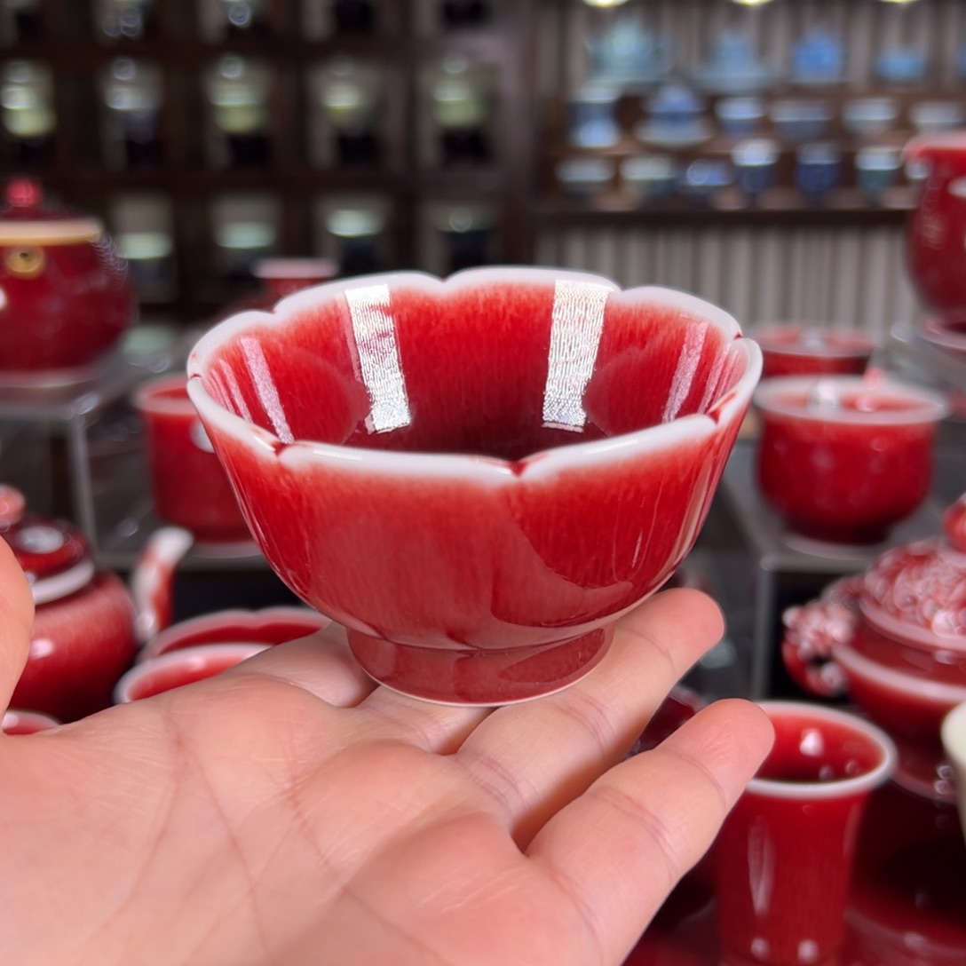 杯子景德镇原矿郎红杯