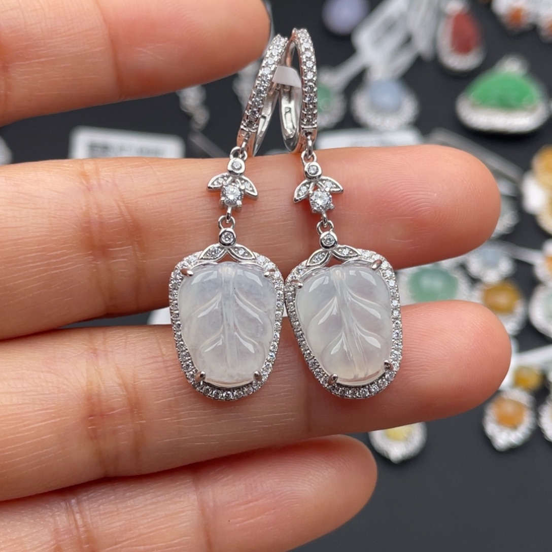 翡翠银S925镶嵌吊坠(不含链)