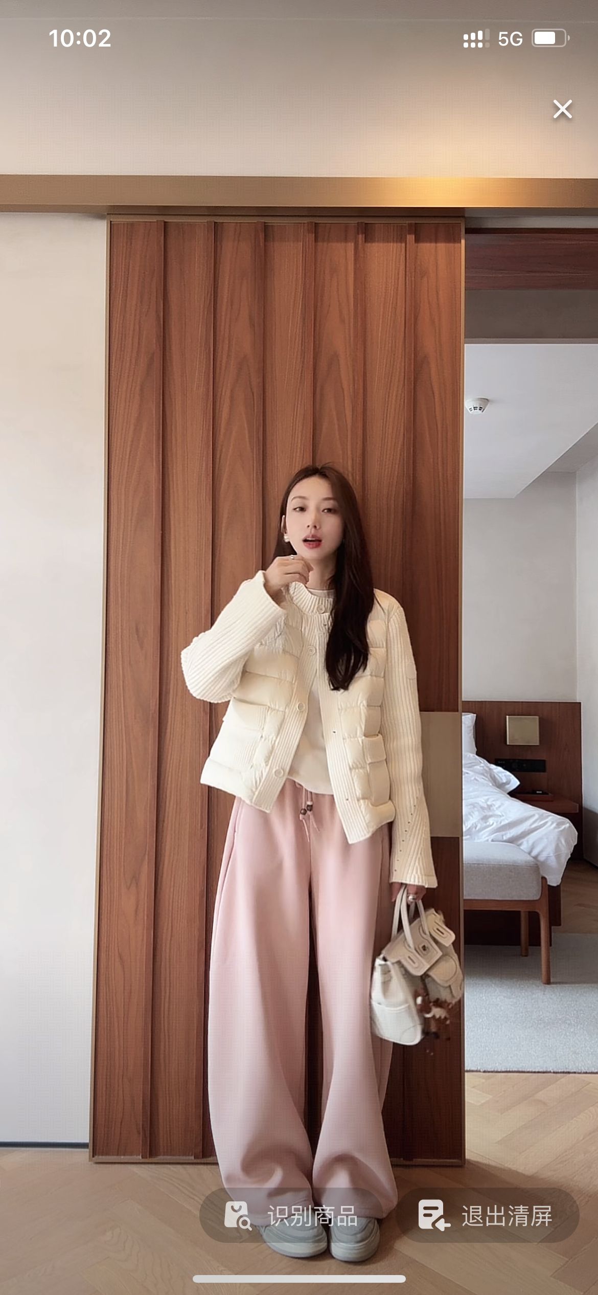 樱花粉加绒卫裤 YANKIKI 2025冬季新款NEW