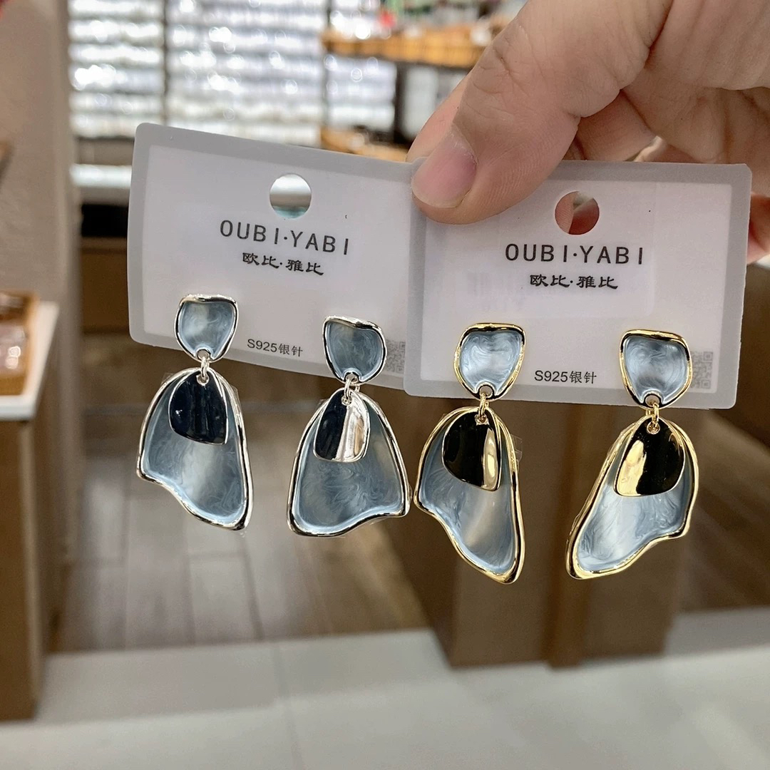 铜合金耳饰 50054 欧比雅比品牌新款s925银针耳环