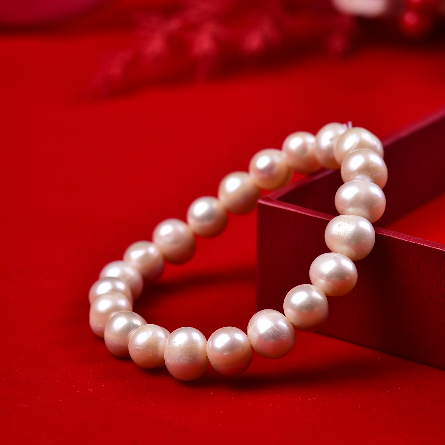 天然粉淡水珍珠手串 K804—多样性发
