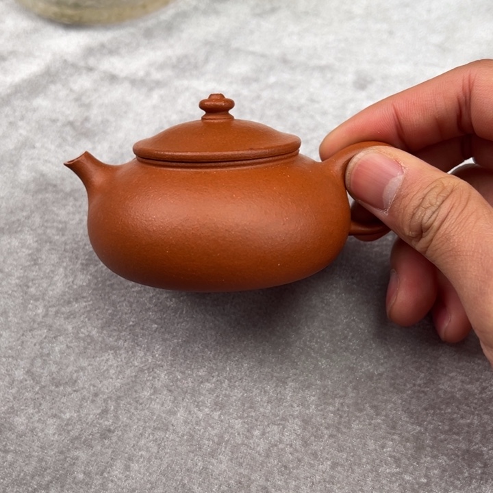 紫砂茶壶红黄泥寒江120cc