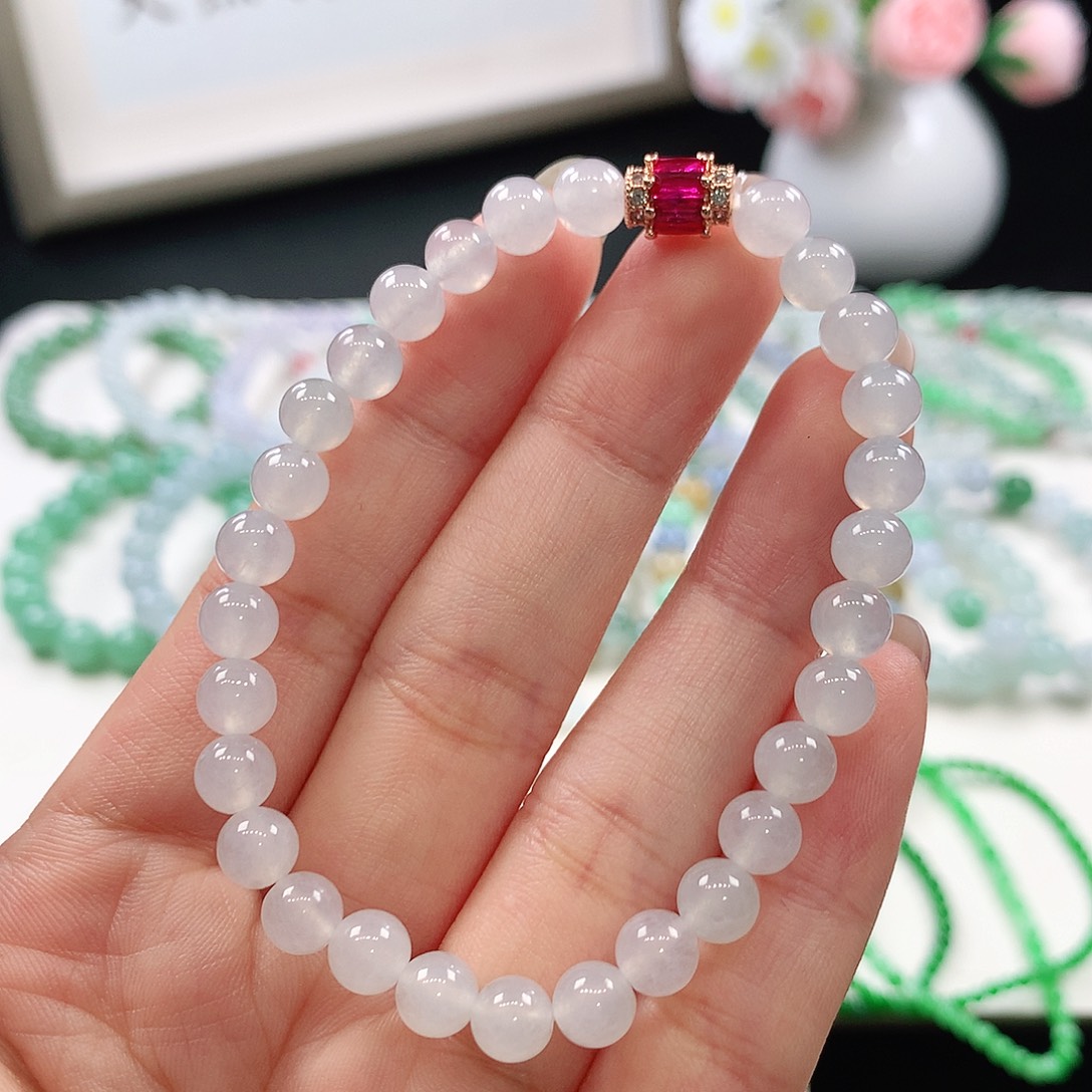 翡翠未镶嵌手链6mm