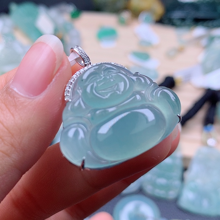 【闪购商品】翡翠颈饰18K金镶嵌r*翡翠吊坠