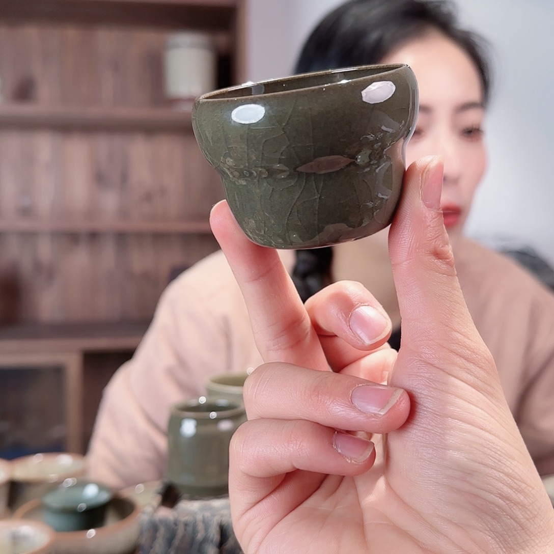 摆件瓷葫芦杯铁胎