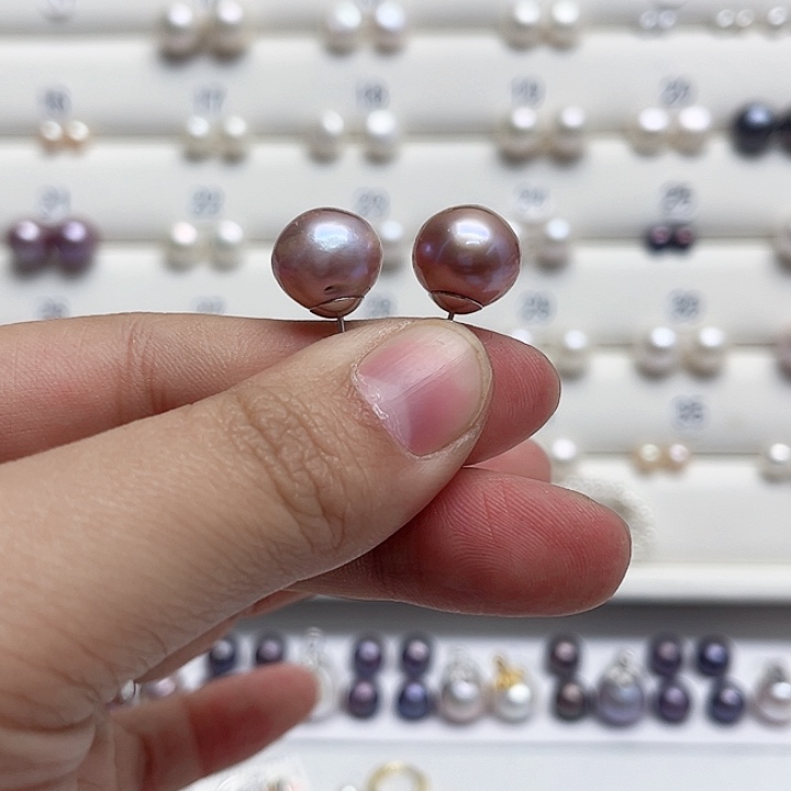 一***提耳饰淡水珍珠银S925镶嵌