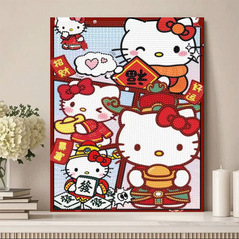 纯手工钻石画卡通摆台