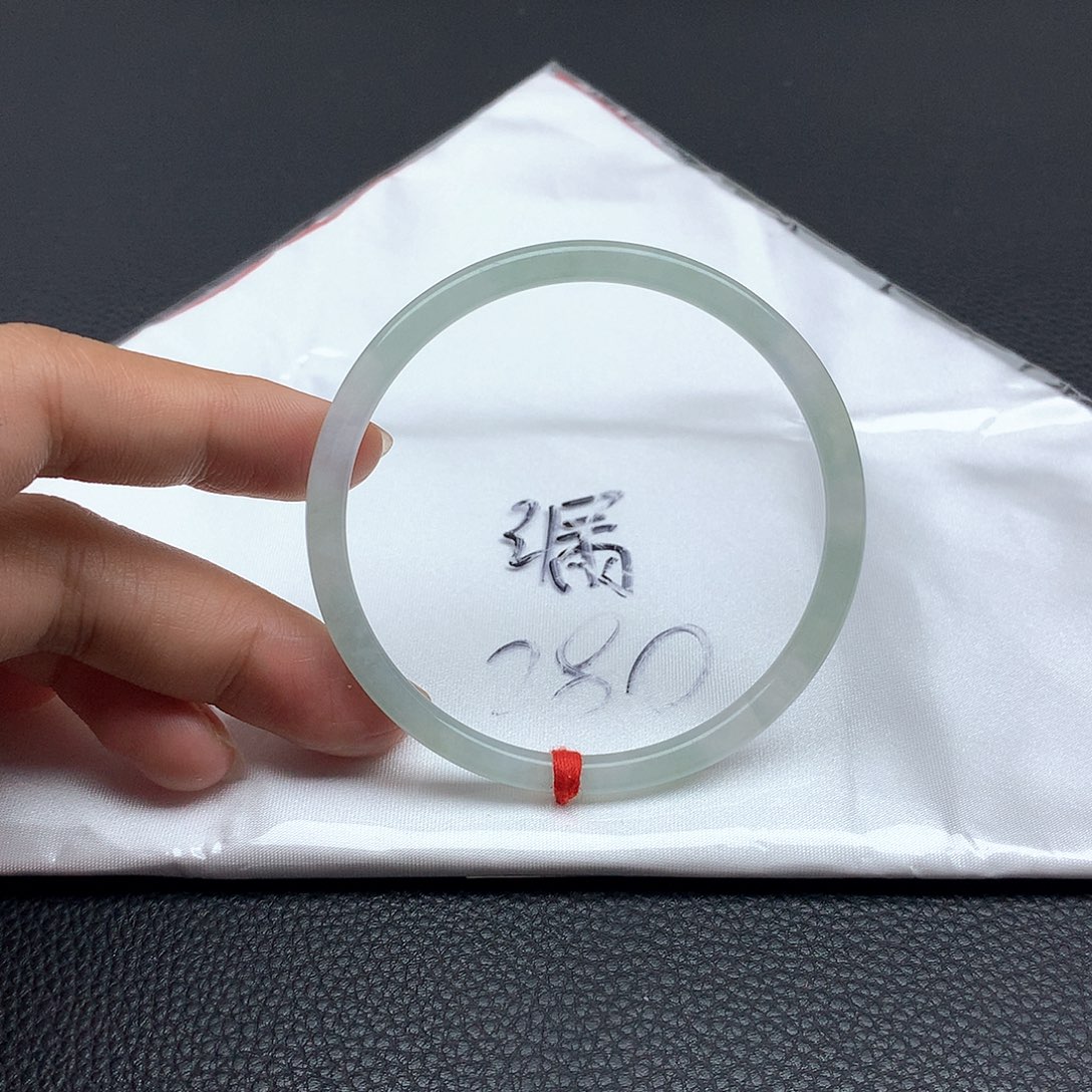 未镶嵌手镯翡翠57叮当瑕疵漏