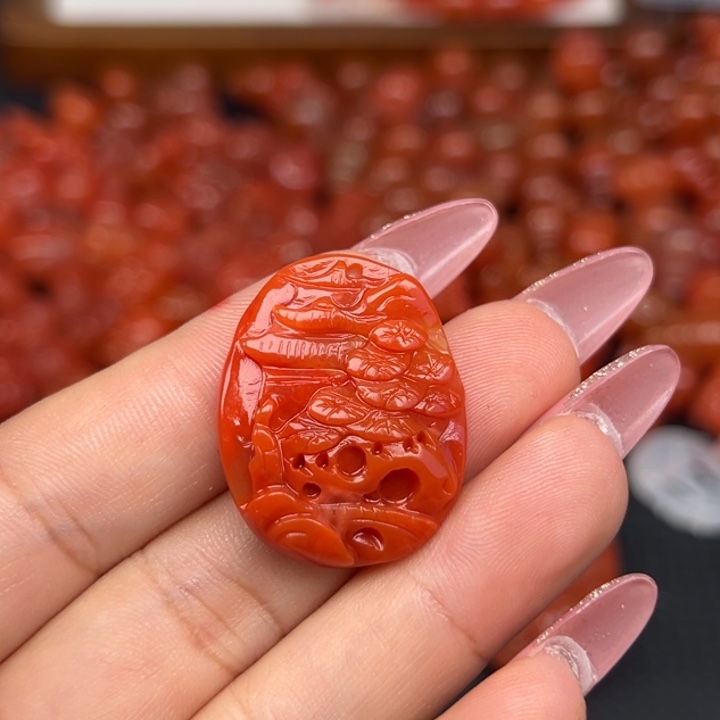 南红玛瑙未镶嵌吊坠(不含链)