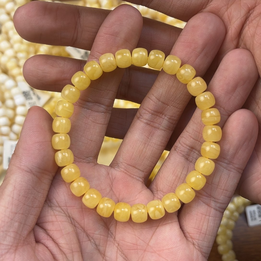 蜜蜡手串未镶嵌老*蜜蜡手串7.5