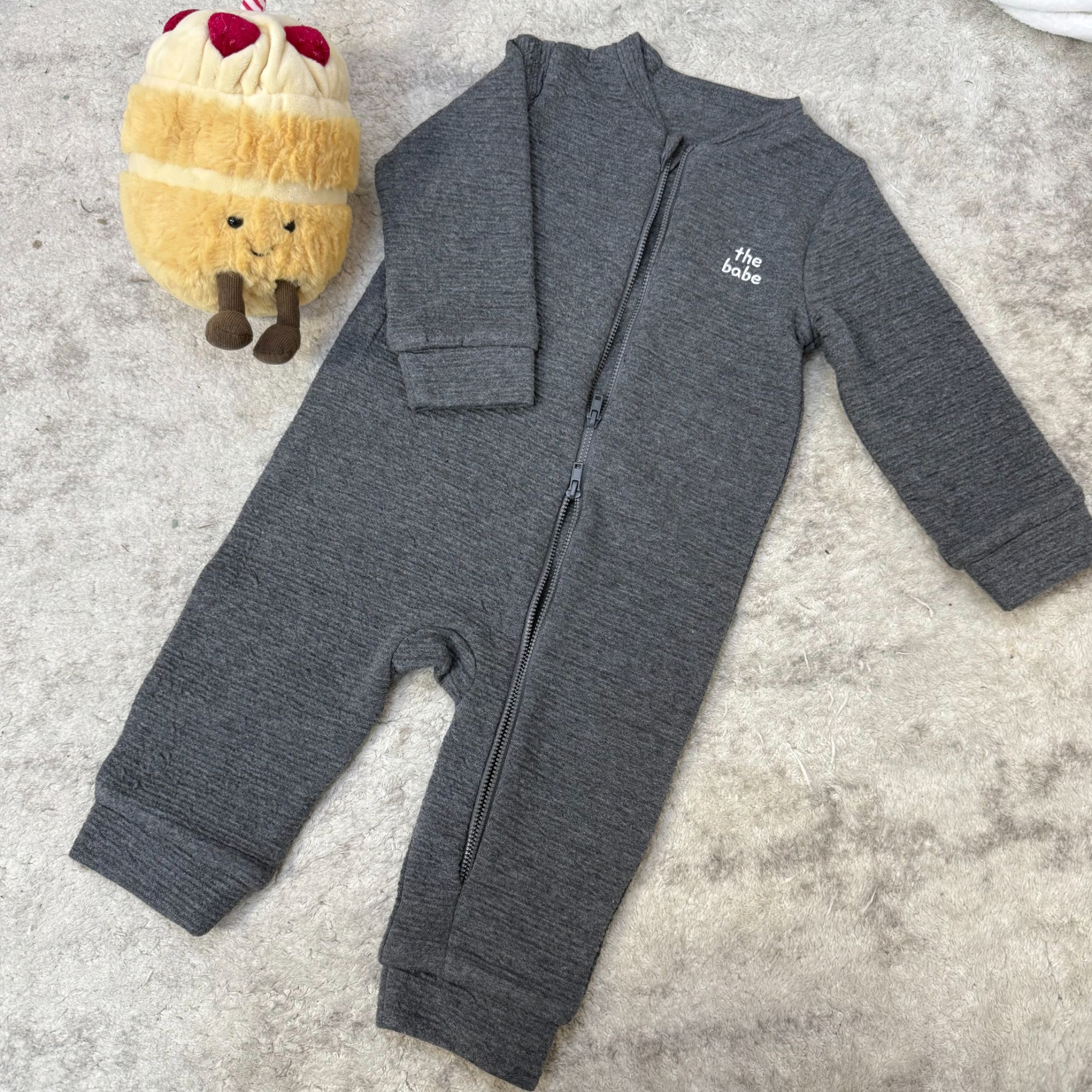 【thebabe】秋冬款双头拉链双层连体外出爬服